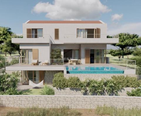 Modern villa with pool under construction on the island of Pag in JAKIŠNICA  