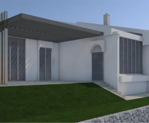 First line across the green belt villa with the pool, Krk - project for renovation - pic 6