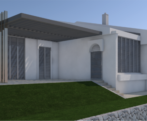 Pierwsza linia przez willę w pasie zieleni z basenem, Krk - projekt do remontu  - pic 6