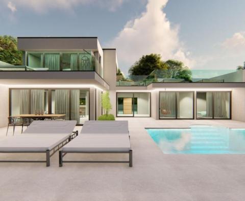 Luxuriöse Villa in Juršići, Svetvinčenat im Bau, mit Swimmingpool und entferntem Meerblick - foto 2