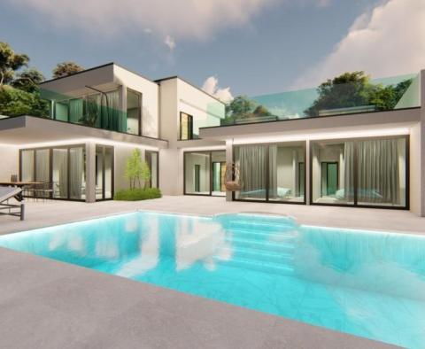 Luxuriöse Villa in Juršići, Svetvinčenat im Bau, mit Swimmingpool und entferntem Meerblick - foto 3
