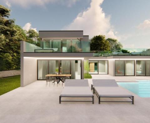 Luxuriöse Villa in Juršići, Svetvinčenat im Bau, mit Swimmingpool und entferntem Meerblick - foto 4