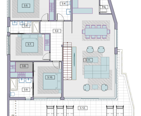 Ultra-modern apartment in Krk town 500 meters from the sea - pic 16