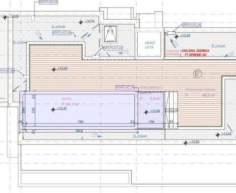 Exkluzivní penthouse s výjimečným výhledem na moře, bazénem a garáží v Opatiji - pic 31