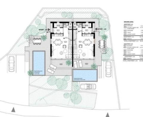 New project in Lovran with valid building permit for 5 villas (13 apartments) - pic 11