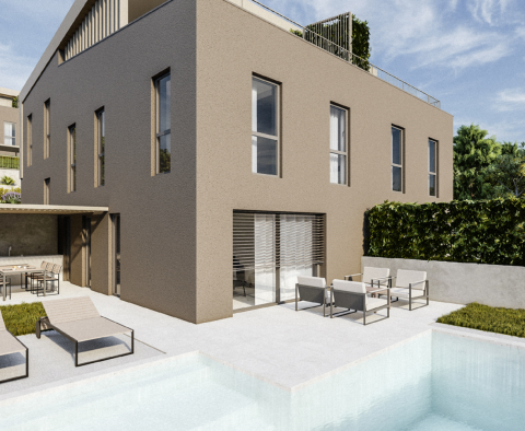 Appartement exclusif avec piscine - nouveau bâtiment avec vue panoramique sur la mer à Kostrena ! 