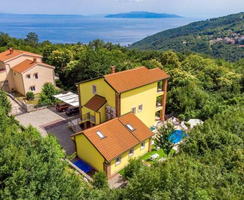 Neue Villa im mediterranen Stil in Bregi, Opatija mit zwei Wohneinheiten, Swimmingpool, Gästehaus, Taverne und Kinderspielplatz, zu verkaufen 