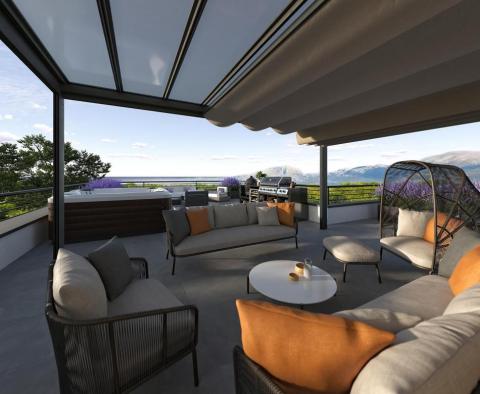 Nowe luksusowe penthouse na Pagu, 200 m od morza, na sprzedaż 