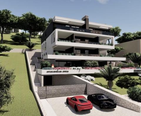 Moderne Wohnung in einem Neubau in Top-Lage in Opatija, mit Garage, großer Terrasse und Jacuzzi, zu verkaufen 