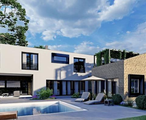 Výjimečná moderní vila se bazénem v Vižinadě, oblast Poreč, na prodej 