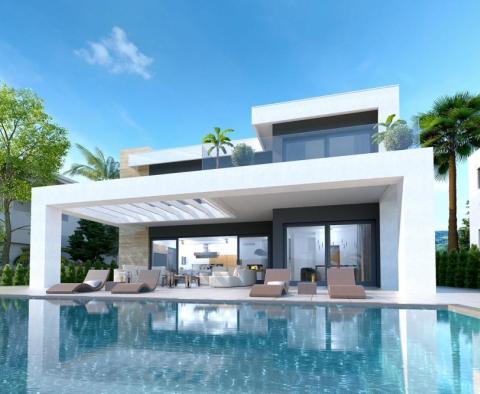 Modern luxurious villa on Pag peninsula - final stage of construction, just 100 meters from the sea 