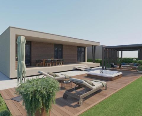 Semi-detached prefabricated villetta with swimming pool in Porec outskirts 