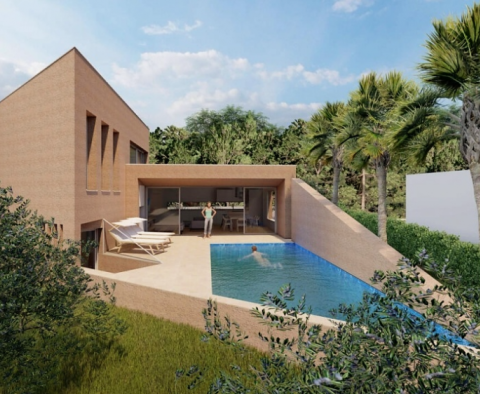 Modern kialakítású villa úszómedencével, mindössze 2 km-re a tengertől Novigradban 
