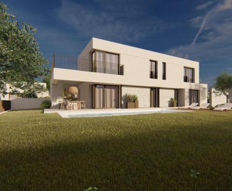 Lenyűgöző új villa Kaštelir-Labinciban, Porec környékén 