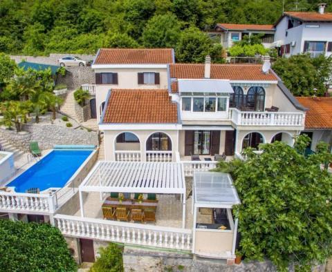 Villa in Matulji over Opatija with a view of the Kvarner blue sea 
