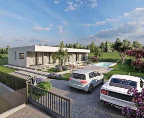 Modern kialakítású villa úszómedencével a gyorsan fejlődő Labin területén 