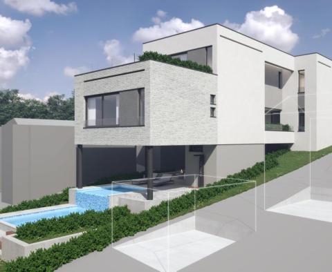Luxus családi villa medencével építés alatt Zágrábban, Šestine-ben 