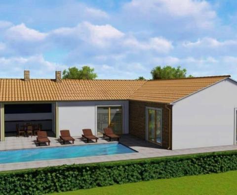 House with swimming pool in Barban area 