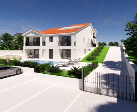 Gewerbe- und Wohneinheit mit Panoramablick auf das Meer in Smrika, Region Crikvenica 