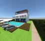 Urban land with a project for lux villa, with sea view, Porec area, just 900 meters from the sea 