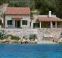 Stone house on Hvar by the sea with pier for a boat 