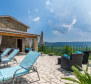 Two stone properties with a swimming pool in Oprtalj with a view of Motovun 