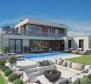 Neue Villa im Bau in Poreč, helles, minimalistisches Design und Meerblick 