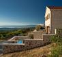 Élégante villa en pierre ultramoderne avec vue sur la mer sur l'île de Hvar 