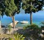 First line stone property on Peljesac peninsula, with the pier in front of the house 