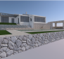 Pierwsza linia przez willę w pasie zieleni z basenem, Krk - projekt do remontu  - pic 5