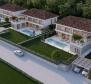 Three luxury villas in Kastelir area of Porec region, distant sea views 