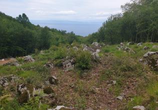 Attractive land plot in Veprinac over Opatija with great sea view 
