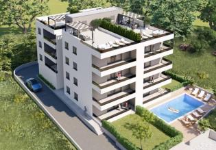 Moderne neue High-Eng-Residenz auf Ciovo, nur 100 Meter vom Strand entfernt 