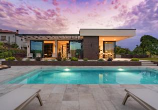Modern design luxury villa with swimming pool in Brzac on Krk peninsula 
